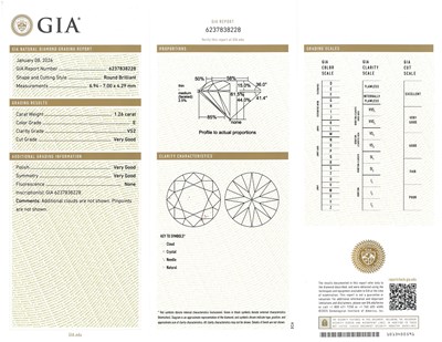 Lot 127 - Pair of White Gold and Diamond Stud Earrings