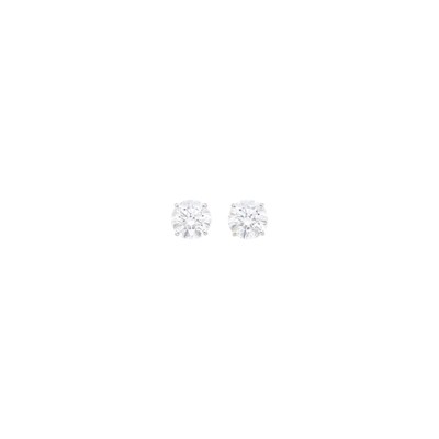 Lot 78 - Pair of White Gold and Diamond Stud Earrings