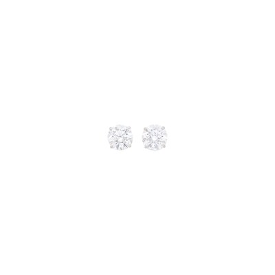 Lot 81 - Pair of White Gold and Diamond Stud Earrings