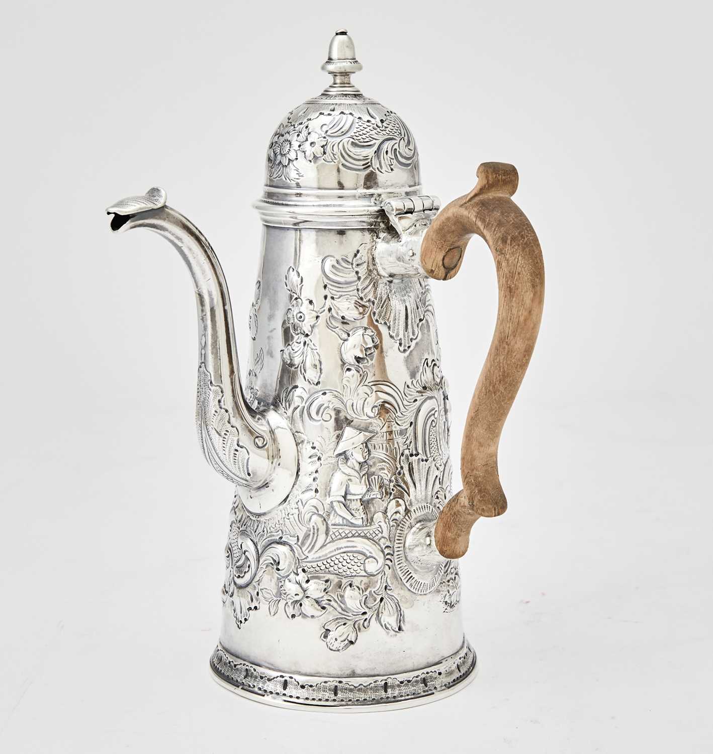 Lot 304 - George I Sterling Silver Coffee Pot