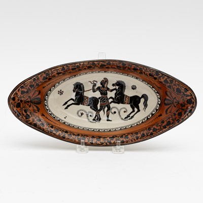 Hand-Painted Etruscan-Style Serving Dish