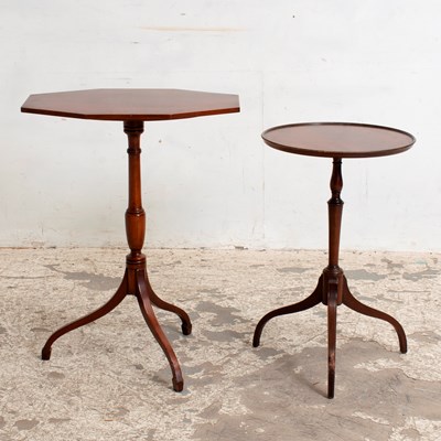 Lot 365 - Two Mahogany Tripod Side Tables