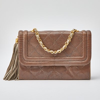 Lot 1215 - Chanel Tan Snakeskin Bag