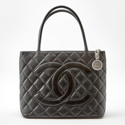 Lot 1211 - Chanel Black Caviar Leather 'Reissue' Tote