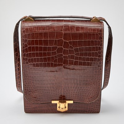 Lot 1203 - Hermès Brown Crocodile Bag