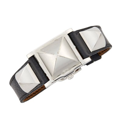 Lot 1052 - Hermès Stainless Steel 'Medour' Wristwatch
