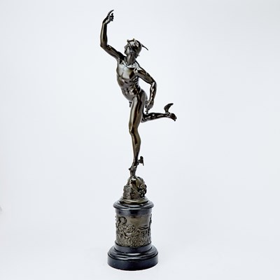 Lot 628 - Patinated Bronze Figure of Mercury