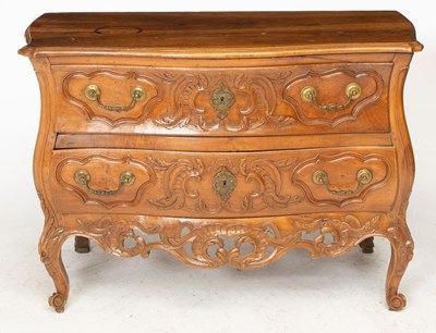 Lot 393 - Louis XV Provincial Walnut Commode