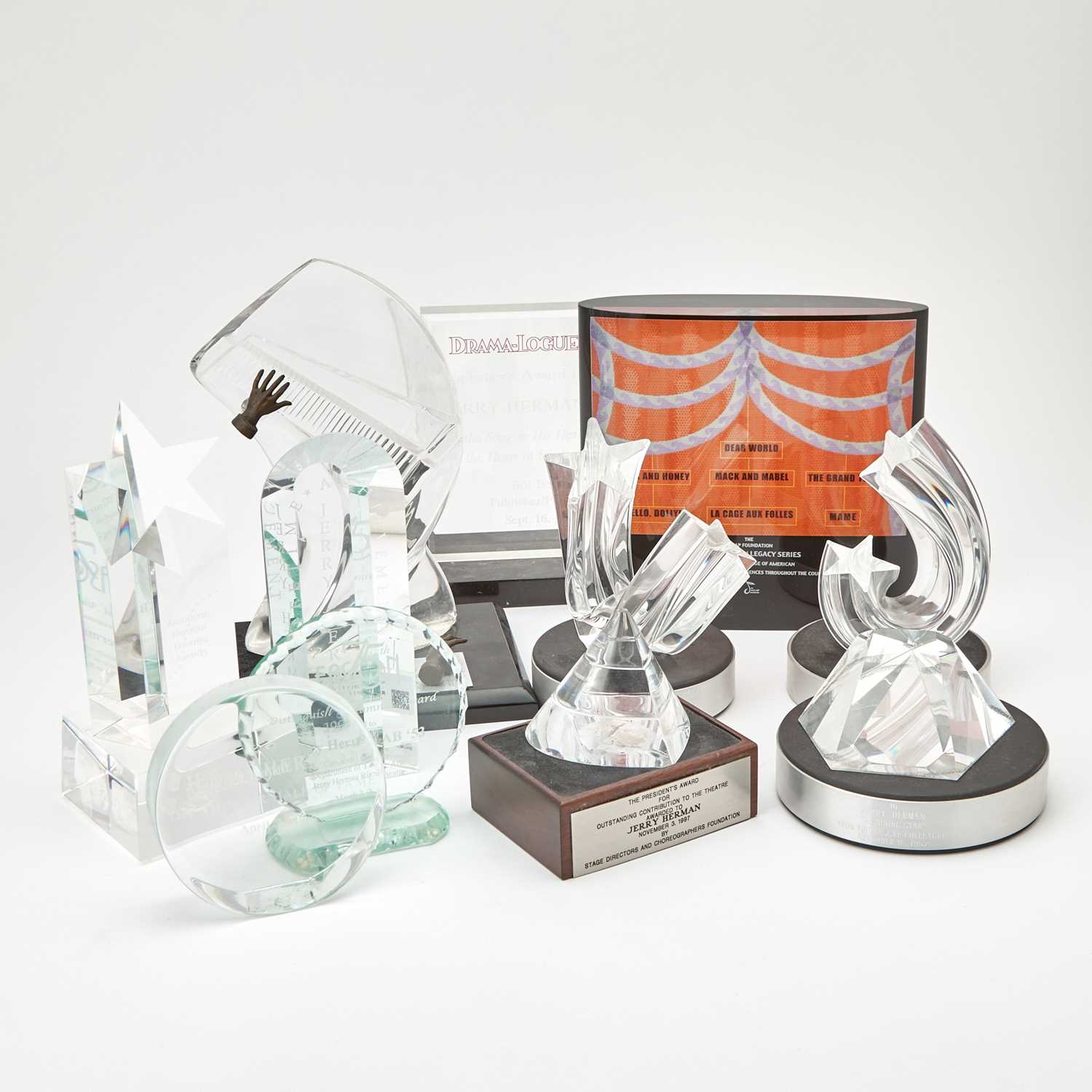 Lot 219 - Group of awards presented to Jerry Herman