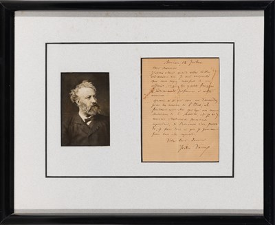 Lot 804 - Jules Verne autograph letter signed