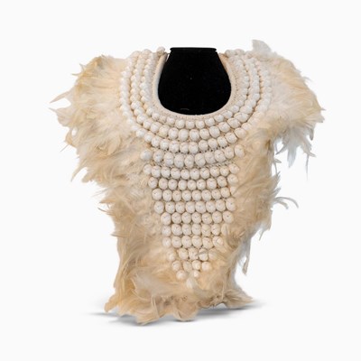 Lot 172 - Feathered Macramé and Shell Breastplate Necklace