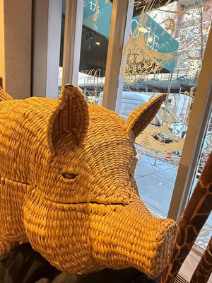 Lot 2 - Large Wicker Pig-Form Trunk