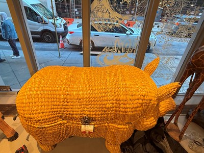 Lot 2 - Large Wicker Pig-Form Trunk