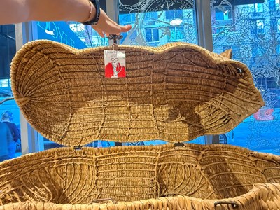 Lot 2 - Large Wicker Pig-Form Trunk