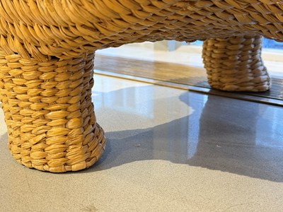 Lot 2 - Large Wicker Pig-Form Trunk