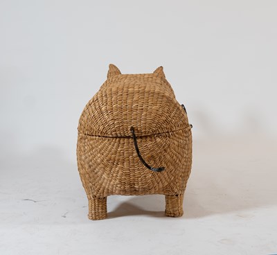 Lot 2 - Large Wicker Pig-Form Trunk