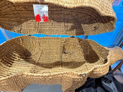 Lot 2 - Large Wicker Pig-Form Trunk