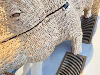 Lot 2 - Large Wicker Pig-Form Trunk