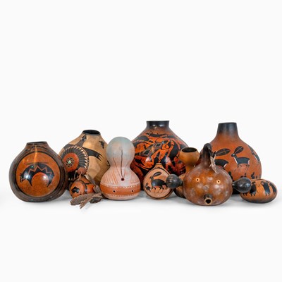 Lot 104 - Seven Robert Rivera Painted Gourds