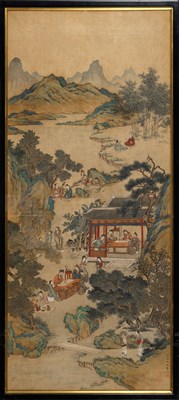 Lot 93 - Chinese Painting, After Qiu Ying