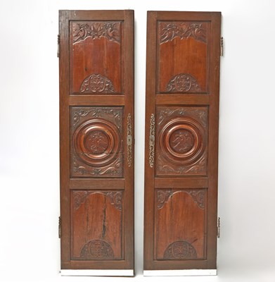 Lot 464 - Pair of Louis XV Provincial Fruitwood Panel Doors