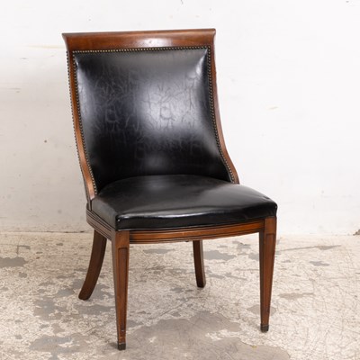 Lot 8 - Leathered Upholstered Mahogany Side Chair