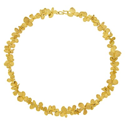 Lot 1220 - John Iversen Gold Flower Necklace