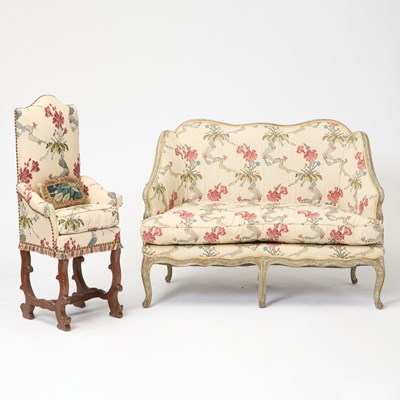 Lot 273 - Louis XV Style Diminutive Painted Settee