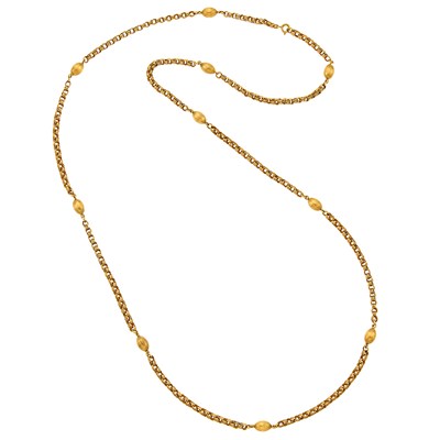 Lot 1074 - Long Gold Chain Necklace