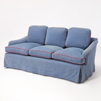 Lot 215 - Three-Cushion Upholstered Sofa