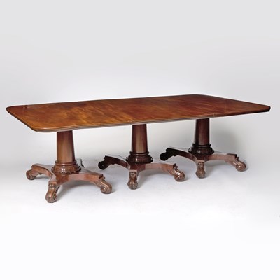 Lot 323 - William IV Mahogany Three Pedestal Dining Table