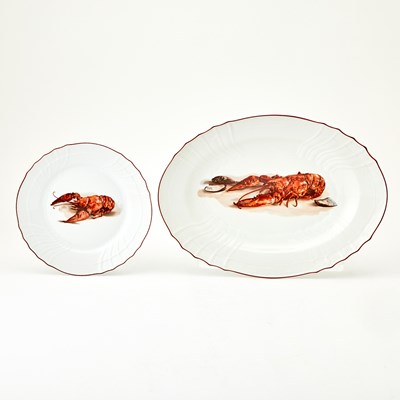 Lot 202 - Richard Ginori Lobster Porcelain Service