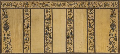 Lot 173 - Continental Framed Silk Panel