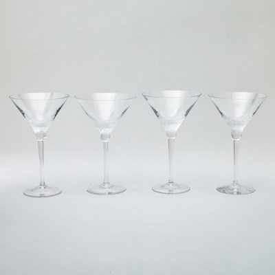 Lot 682 - Set of Four Moser "Pebbles" Pattern Martini Glasses