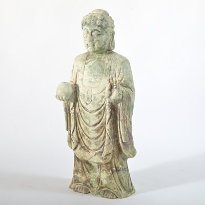 Lot 181 - Large Chinese Stone Figure of Standing Buddha