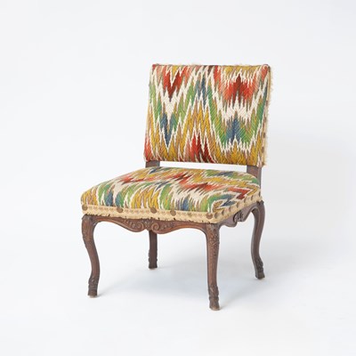 Lot 180 - Louis XV Style Fruitwood Bargello Upholstered Side Chair