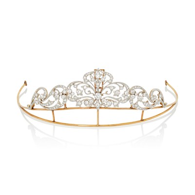 Lot 116 - Edwardian Gold, Platinum and Diamond Tiara