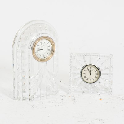 Lot 29 - Two Waterford Glass Desk Clocks