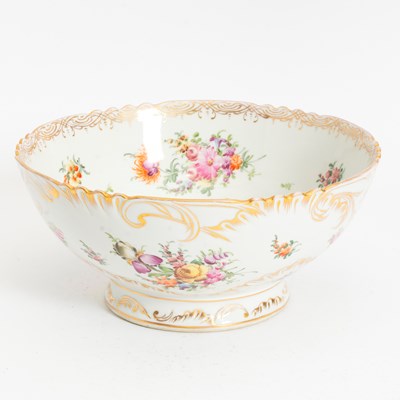 Lot 40 - Dresden Porcelain Punch Bowl