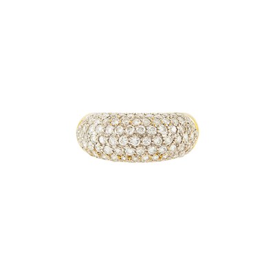 Lot 2325 - Two-Color Gold and Diamond Bombé Ring