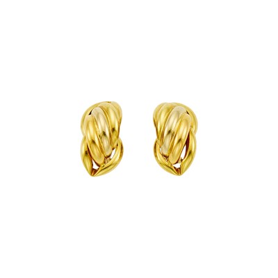 Lot 1003 - Pair of Gold Earclips