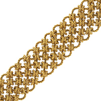 Lot 1137 - Braided Gold Bracelet