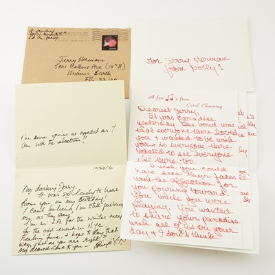 Lot 234 - A letter from Carol Channing and note from Angela Lansbury