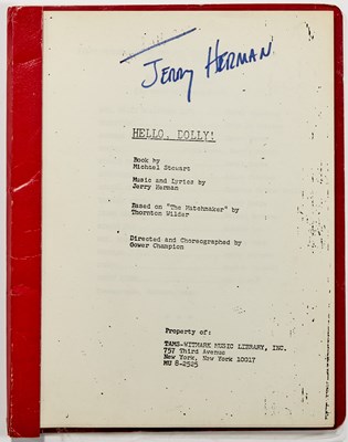 Lot 233 - A stack of scripts for Jerry Herman's best-loved musicals