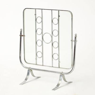 Lot 164 - Art Deco Steel and Glass Fire Screen