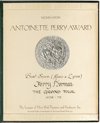 Lot 230 - Jerry Herman's Tony Award Nomination for The Grand Tour