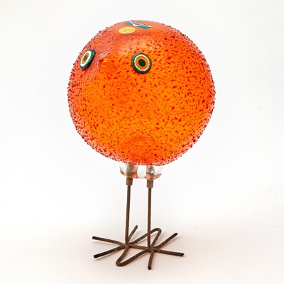 Lot 349 - Alessandro Pianon for Vetreria Vistosi Mid-Century Modern Blown Glass and Copper Pulcino Bird