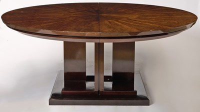 Lot 305 - Art Deco Style Crotch Walnut Extension Dining Table