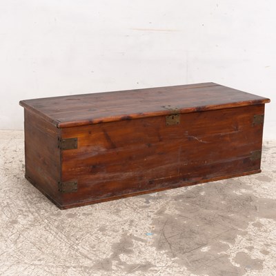 Lot 60 - Wood Brass Mounted Blanket Chest