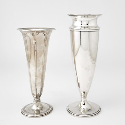 Lot 698 - Two Tiffany & Co. Sterling Silver Vases